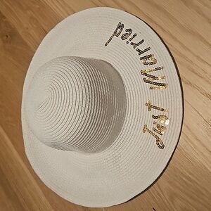 Just married sun hat